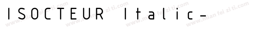 ISOCTEUR Italic字体转换